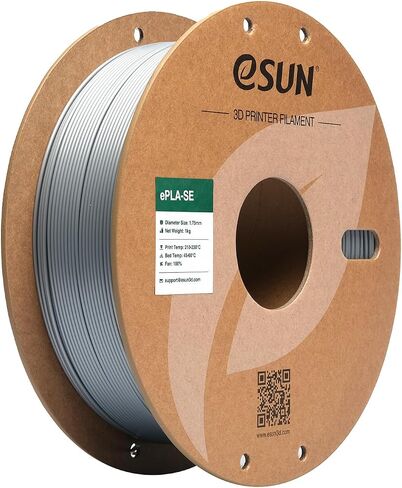 eSUN High Speed PLA Filament 1.75mm, 1KG Spool (2.2 LBS) Fast Printing 3D Printer PLA Filament,Designed for Fast Printing, Silver in Saudi Arabia