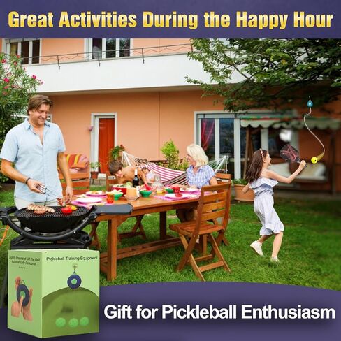Pickleball Trainer, Continuous Rebound for Pickleball Training and Practice - Enhance Reaction Time & Hand-Eye Coordination | Gift for All Ages and Skill Levels (Paddle Not Included) in Saudi Arabia