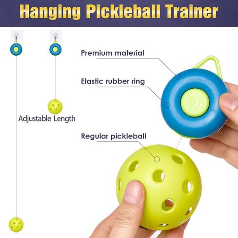 Pickleball Trainer, Continuous Rebound for Pickleball Training and Practice - Enhance Reaction Time & Hand-Eye Coordination | Gift for All Ages and Skill Levels (Paddle Not Included) in Saudi Arabia