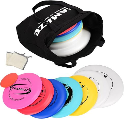 Disc Golf Set, Disc Golf Starter Set with Storage Bag Include 7 Discs(5 Pro, 2 Practice) &1 Mini Marker& 2 Towels for Beginner Professional Outdoor and Backyard in Kuwait