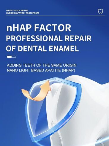 2 Pcs Hydroxyapatite Toothpastes,for Enamel Protection Soothing Sensitive Teeth Natural Mint Fresh Breath Fluoride-Free Toothpastes. in Saudi Arabia