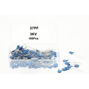 27PF, 27PF 3KV, 27PF Capacitors, 27PF Ceramic Capacitors, 27PF Capacitors 3KV, 27PF 3KV Ceramic Capacitors, 27PF 3KV Blue high-Voltage Ceramic Capacitors, 100Pcs