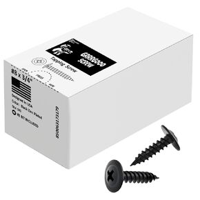 Grrrgooo Phillips 100 Packs 3/4" Modified Truss Head Wood Screws - #8 Carbon Steel Black Screws for Wood, 18 to 22 Gauge Metal - Sharp Tip, Phosphate Coated - DIY Woodworking & Carpentry Supplies