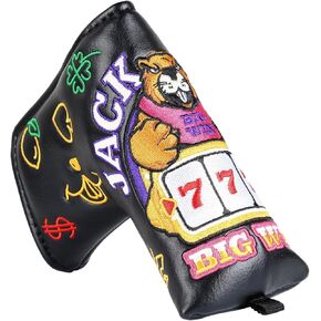 BIG TEETH Golf Head Covers Blade Putter Cover Magnetic Gogher and 777
