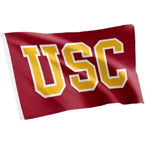 Desert Cactus University of Southern California USC Flag - 3 x 5 Feet Trojans Banner, Indoor/Outdoor Durable Fabric, 100% Polyester Design (Style B)
