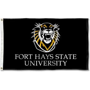 College Flags & Banners Co. Fort Hays State Tigers Wordmark Large Grommet Banner Flag