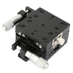 Laboratory Equipment,Deosdum Xy Scanning Stage Semy60As Micrometer Manual Slide Table Trimming Cross Roller Linear Stage 60x60xS40Mm