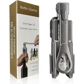 Wine Opener, Wine Corkscrew With Foil Cutter, 6 Inches, Easy To Use And Lightweight Wine Bottle Opener, Black