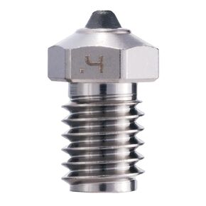 Diamondback Nozzles – V6 Compatible – Polycrystalline Solid Diamond Tip 3D Printer Nozzles, Improved Extrusion, Any Filament, Long Life, Wear Resistant, USA Made (0.4mm Nickel Plated Copper)
