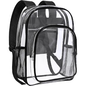 HEEYA Clear Backpack Heavy Duty Transparent Backpack for Security, Sports, Work, Travel, Stadium
