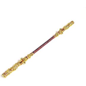 Monkey King Staff,ruyi jingu Bang,Black Myth Game Weapon,Staff with Bracket, Weapon Ornaments, Decompression Toys, Decoration Pendant Gifts, 3D Dragon Pattern (Gold)