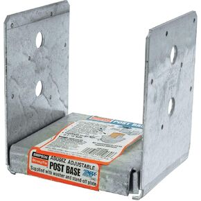 Simpson Strong-Tie ABU66Z ABU ZMAX Galvanized Adjustable Standoff Post Base for 6x6 (Pack of 10)