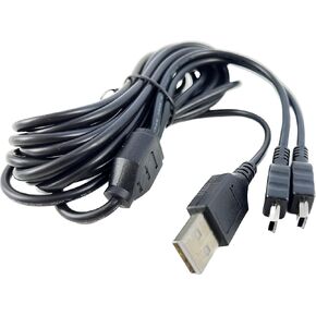 OMNIHIL 10FT-Mini-USB Splitter Cable Compatible with Samson Q2U Handheld Dynamic USB Microphone