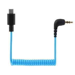 Microphone Adapter for Rode Wireless GO 2, ME, Pro USB C to 3.5mm TRS Mic Cable, for Hollyland Lark M1 / M2 / MAX / 150 / M1 / MAX Duo DAC Coiled Audio Cable for iPhone 15 16 Android
