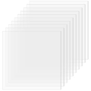 10 PCS ورقة بلاستيكية شفافة ، 12 "× 12" × 0.02 أوراق زجاجية ، ألواح صفيحة مرنة للحيوانات الأليفة ، ورقة بلاستيكية أكريليك واضحة لمشاريع DIY ، إطار الصورة ، الدعوات ، إطارات الملصقات