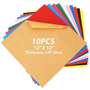 JMIATRY 10PCS Colored Acrylic Sheets 1/8 Thick Colored Plastic Sheets 12 x12 x 1/8 Inch Clear Colored Plastic Acrylic Sheets for Laser Cutting Translucent Laser Shielding 3mm Acrylic Sheet