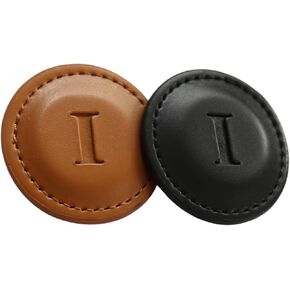 THOM Personalized Golf Marker A-Z, (Set of 2) for Golfers - Magnetic Ball Marker Handmade with 100% Vegan Leather - Fun Golf Stuff for Men - Customized Golf Gifts