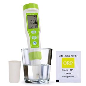 Pensize ORP Tester -1200~1200mV with ORP Calibration Buffer Powder for Water Quality Measurement ±2mV High Accuracy Oxidation Reduction Potential Meter