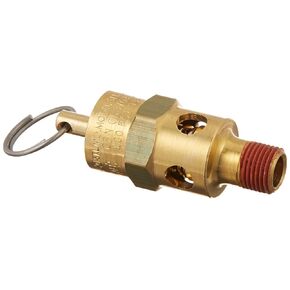 Control Devices ST2512-1A100 St25121A100 St Series Brass Soft Seat Asme Safety Valve, 100 Psi Set Pressure, 1/8 Male Npt