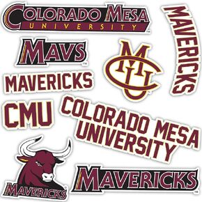 Desert Cactus Colorado Mesa University Sticker Mavericks Mavs Vinyl Decals Laptop Water Bottle Car Scrapbook 13.43x10.98 Sheet T2 (Type 2)