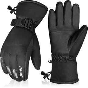 ihuan Winter Ski Snowboard Gloves Men Women - Cold Weather Gloves Touchscreen Fingers, Waterproof Snow Snowboarding Gloves