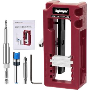 Door Hinge Jig, Door Hinge Template, Door Hinge Mortiser for Door Hinge from 3" to 5" Length and Hinge Types of Sqaure, Radius 1/4" or Radius 5/8