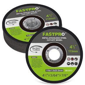 FASTPRO 20-Pack Cut Off Wheels, 4-1/2" x 7/8" Cutting Wheel for Metal and Stainless Steel