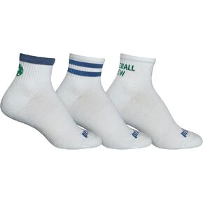 Prince Performance Pickleball Fun Designs Cushioned Ankle Sports Sock for Women & Men 3 Pair Pack