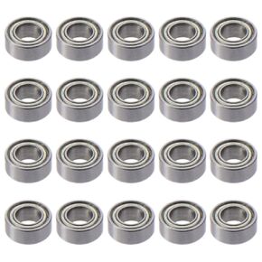 FEIYING Double Sealed Bearings 20pcs Double Shielded Miniature Deep Groove Ball Bearing,Deep Groove Ball Bearing Motors,Skateboards(MR63ZZ 3x6x2.5mm)