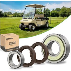 Rear Axle Bearing Bushing & Oil Seal Kit Fuel Seal Fit for Club Car DS & Precedent 1986-2014 Electric, Bearing Shaft Kit Replace OEM# 1011291 1014207 1013794