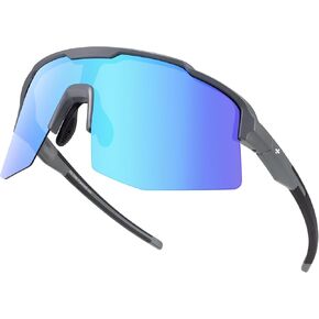 MOTIONVIEW Sports Sunglasses Outdoor Polarized UV400 Men Women Cycling Surfing Running Fishing Sports (Ultra-lightweight Grey)