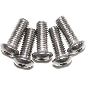 Fullerkreg Button Head Hex Drive Screw Passivated 18-8 Stainless Steel, M12 x 1.75 mm Thread, 20mm Long,Packs of 5