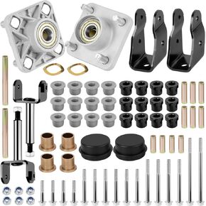 For Deluxe Golf Cart Front End Repair Kit Compatible with 2004 Up Club Car Precedent Gas and Electric, Front End Suspension Wheel Hub King Pin Bearing Bushings Rebuild Kit Replace 102357701 102289401