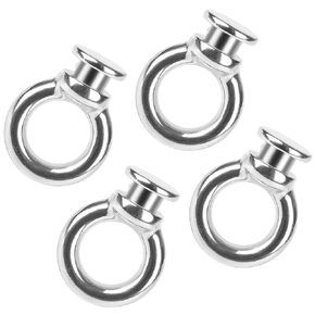 (4 Pcs) Boat Fender Eye, Boat Fender Hook, Stainless Steel, Fit for Boat Fender Bumper Hanger Holder Locks