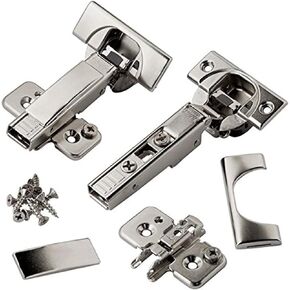 Blum Blumotion 8 Pack 110 Degree Soft Close Hinges Self-Closing Frameless Hinges with Mounting Plates and Hinge Guard Plates