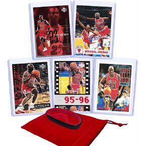 Michael Jordan MJ (5) حزمة بطاقات كرة السلة المتنوعة - بطاقات تداول شيكاغو بولز - MVP # 23 in Kuwait