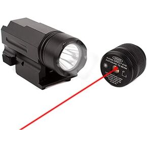 Gotical Tactical Combo LED Flashlight and Green Laser Sight (Pack of 2 - White Flashlight and Red Laser)