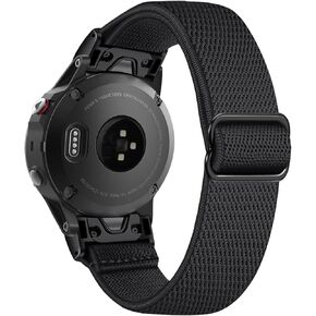 Fintie 22mm Elastic Bands Compatible with Garmin Fenix 7Fenix 6Fenix 5, Quickfit Adjustable Stretchy Nylon Loop Band Compatible with Garmin Fenix 6 ProFenix 5 PlusForerunner 935 945Instinct 1