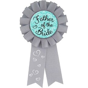Unique Father of The Bride Award Ribbon, 5.5", Gray