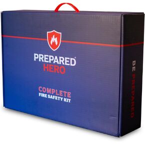 The Emergency Fire Safety Kit By Prepared Hero - Fiberglass Fire Blanket for Home and Kitchen - Mini Fire Extinguisher for Home - Emergency Kit - Emergency Supplies - Emergency Preparedness Items