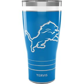 Tervis Traveler NFL Detroit Lions - MVP Triple Walled Insulated Tumbler Travel Cup Keeps Drinks Cold & Hot, 30oz, Stainless Steel