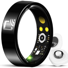 Smart Ring for Men Women NFC Sleep Fitness Step Tracker Ring Monitor for Heart Rate/Calories Bluetooth Ring Contact Sensor for iOS Android Black #9