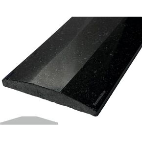 Double Hollywood Absolute Black Polished Granite Threshold for Floor Transitions (4" x 36")
