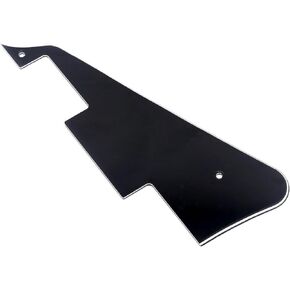 Metallor Guitar Pickguard Scratch Plate 3 Ply Compatible with Les Paul LP Style Electric Guitar Parts Accessories Replacement Black.