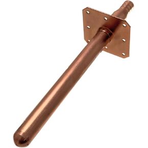 1 Piece 1/2 in Pex B Stub Out 8 in Tubing, Copper Stub Out Straight w. Flange