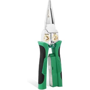8 In 1 Wire Stripper, Wire Stripping Tool with Voltage Tester, Cable Cutters with Plier, Crimper, Splitting, Wire Stripper Tool for 10-18 AWG for Electrician Work