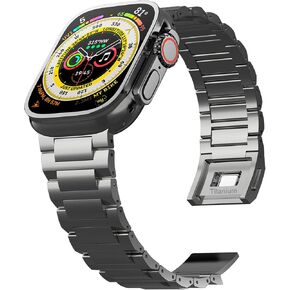Titanium Watch Band (Ultra) for Apple Watch Ultra 2/Ultra Compatible iWatch 49MM Super DLC Scratch Resistant - Size & Color Match Titanium strap for Men