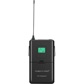 Phenyx Pro Wireless Bodypack Transmitter, 911.3MHz UHF Cardioid Pattern Wireless BodyPack Microphone, Fixed Frequency, 260 FT Range, for PTU-5000/PTU-4000 Series (PWB-5-911.3)