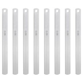 HARFINGTON 8 Blades Metric Steel Feeler Gauge, 0.06mm Thickness Filler Gauge, Offset Valves, Guitar Gauge Gage Measuring Tool, for Gap Width Thickness Measuring