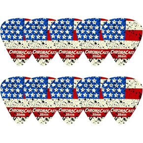 ChromaCast CC-DP-USA-60-10PK USA Flag Delrin Guitar Picks .60mm, Light Dura, 10 Pack